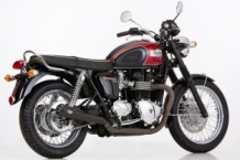 Shark 2-2 slip-on Retro RVS Black Triumph Bonneville 2007-2015